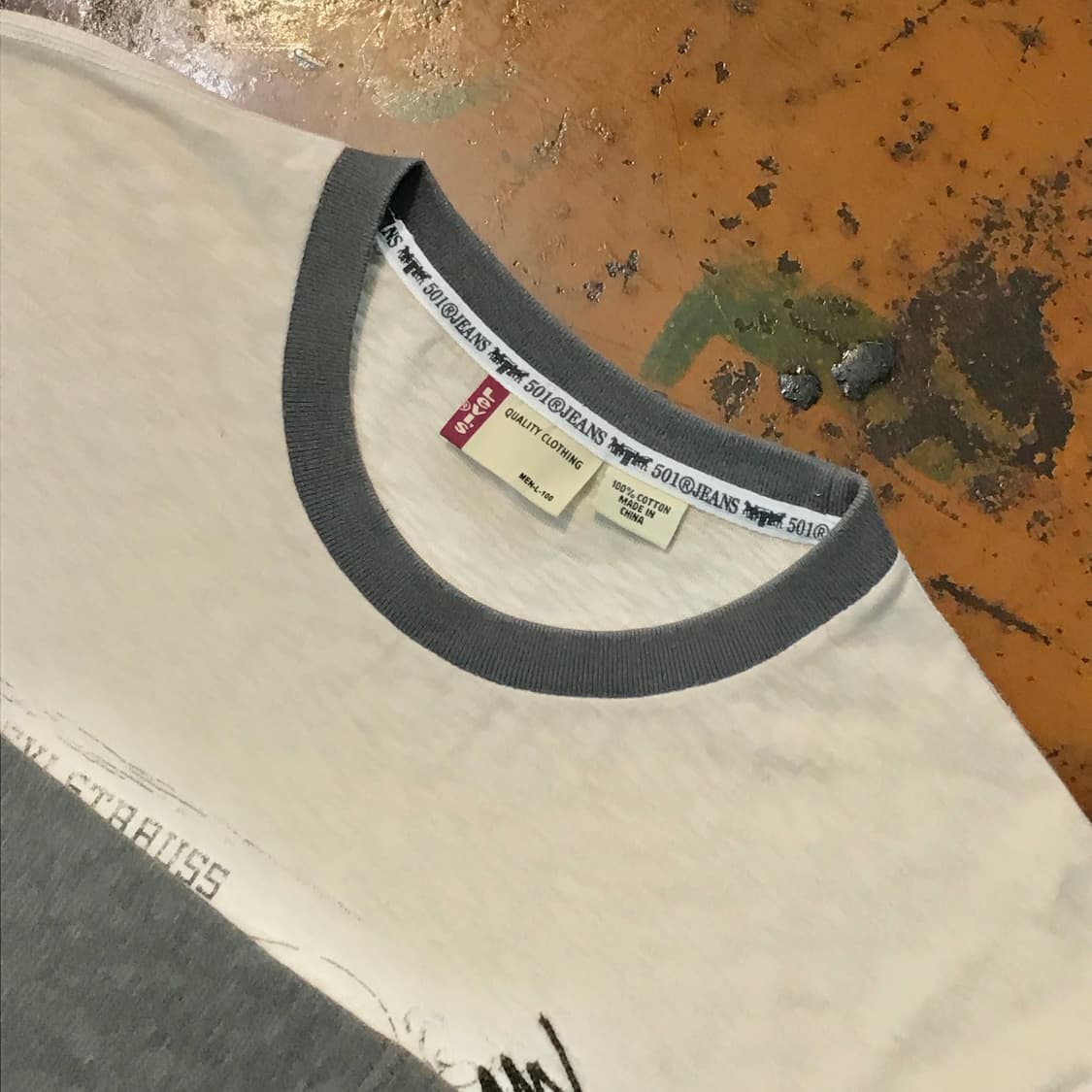 리바이스 베이지 레이어드 롱 슬리브 남성 105 사이즈  상품이미지3