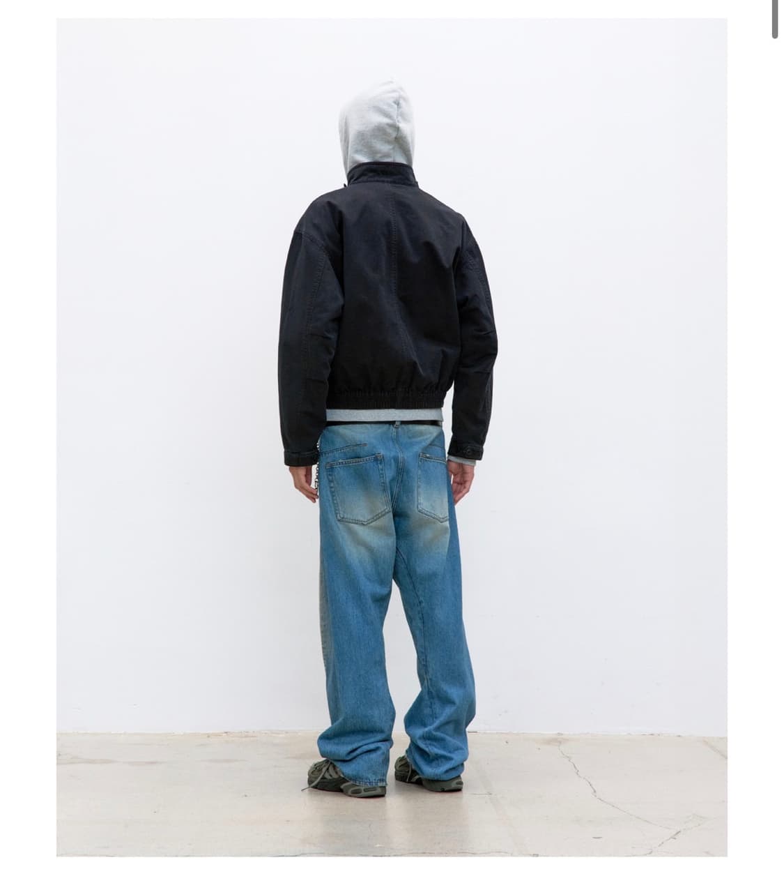 [M] 쿠어 카치온 워시드 트리밍 카라 점퍼 워시드블랙 상품이미지8