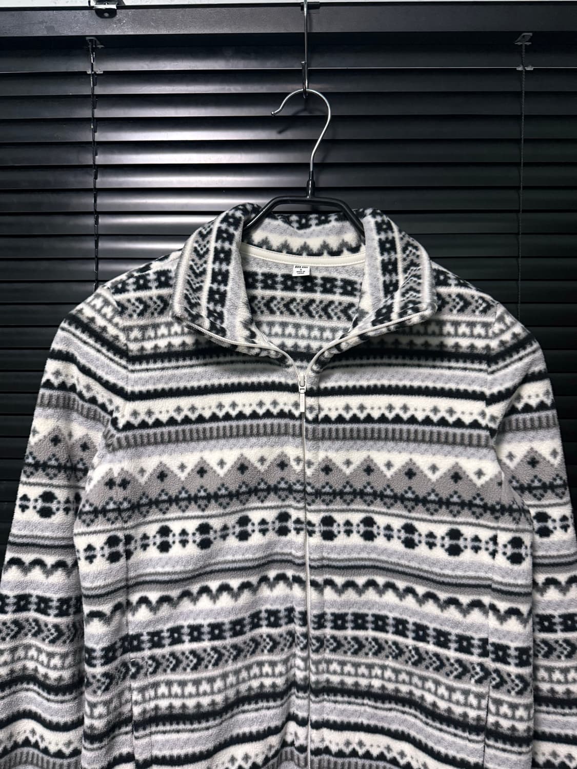 유니클로 노르딕 후리스 플리스 S 90 에스닉 눈 꽃 크리스마스 화이트  상품이미지3