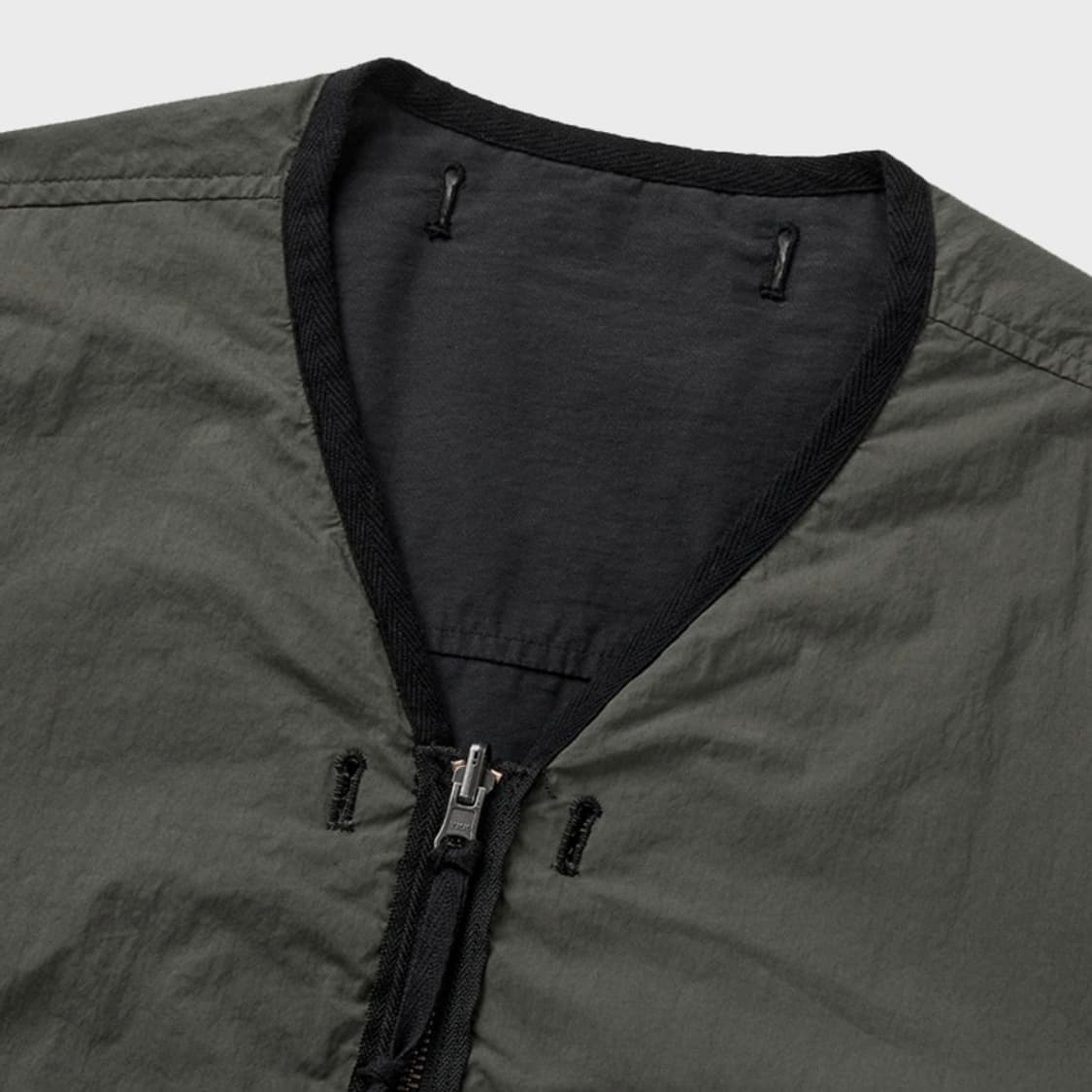 유니온블루 리버시블 라이너 자켓 블랙카키 상품이미지5