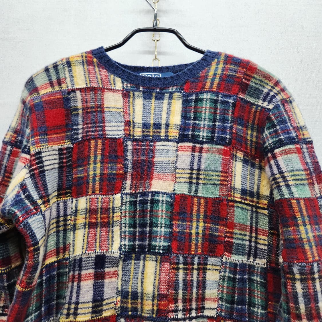 폴로랄프로렌 타탄체크 패치워크 빈티지 니트 M(M) 상품이미지2
