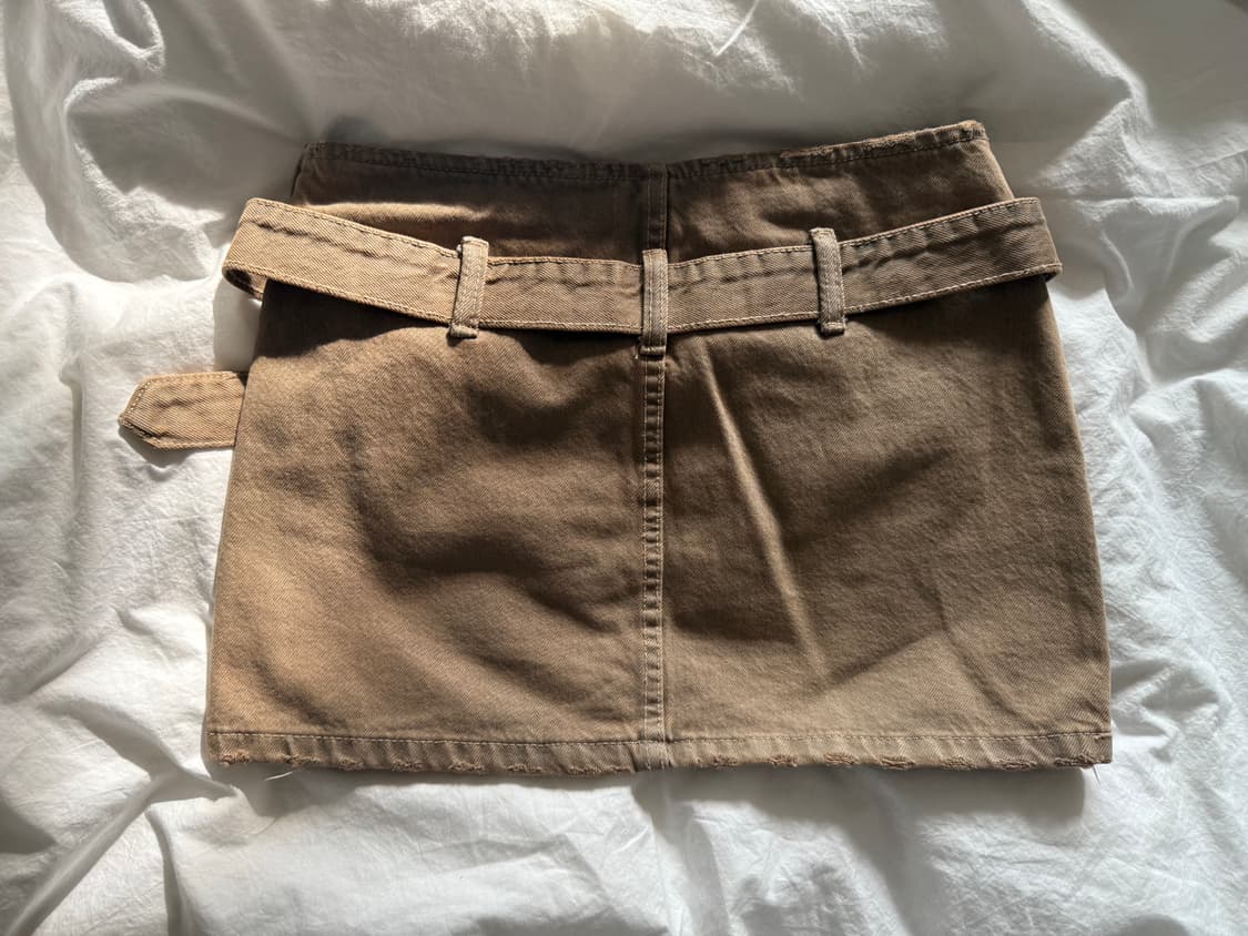 ZARA 데미지드 버클 포인트 스커트 / 브라운 상품이미지2