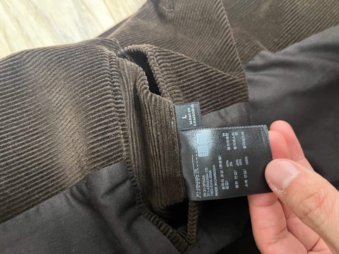 유니클로 코듀로이 셋업 다크브라운 자켓 L 하의 M (일본판) 상품이미지8