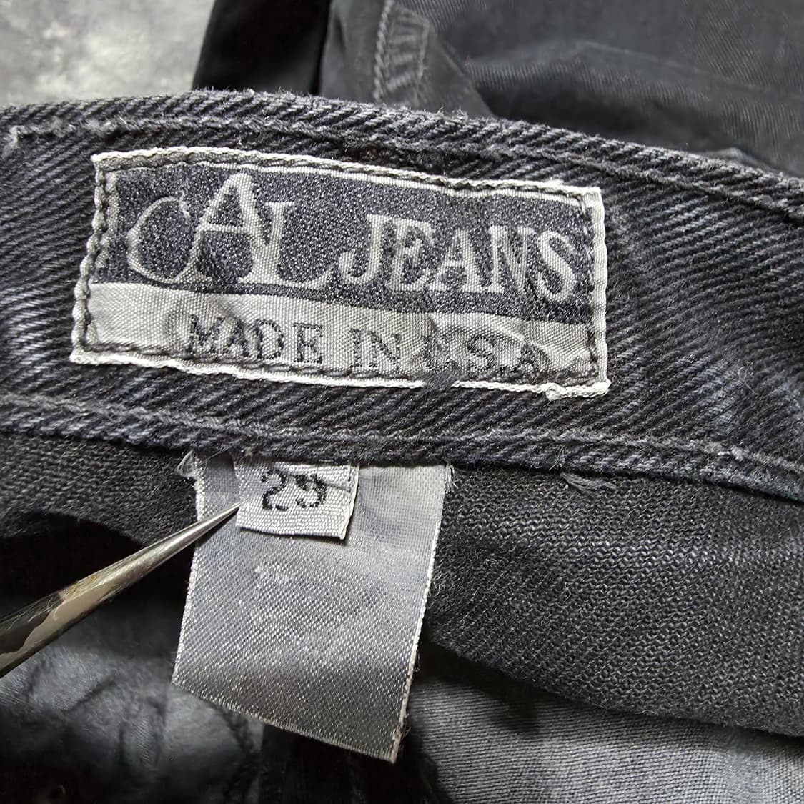 (29)CAL JEANS 빈티지 블랙 데님 팬츠 상품이미지6