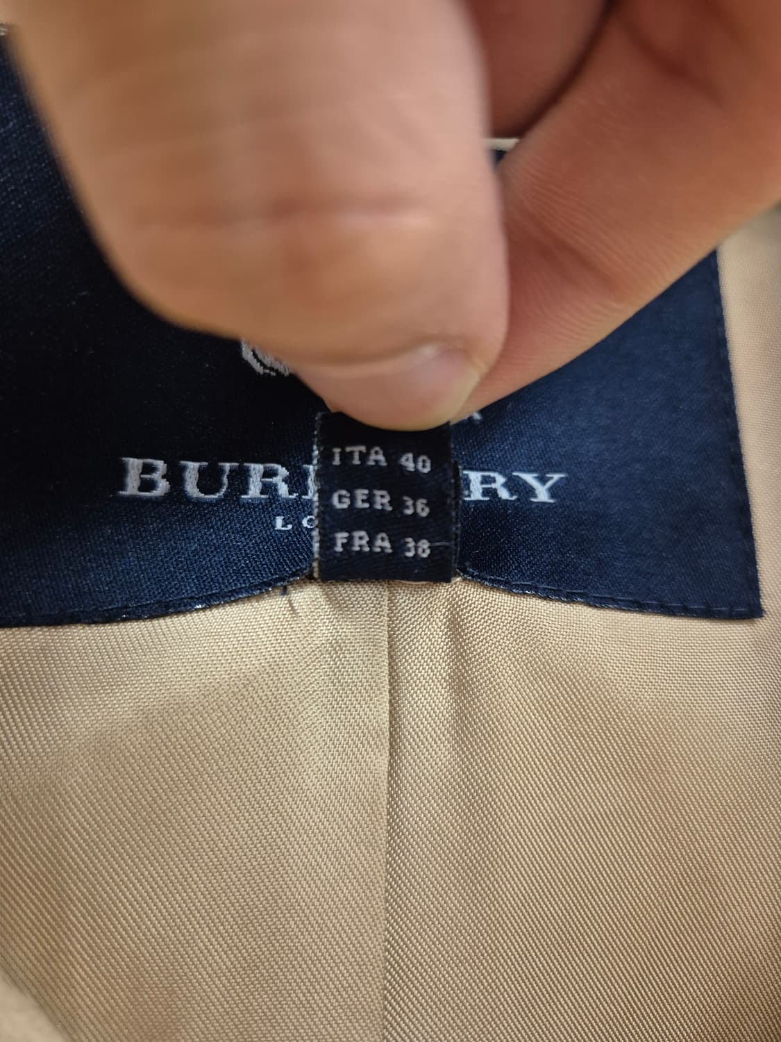 버버리 카멜헤어 앙코라 코트 베이지 UK8 상품이미지6