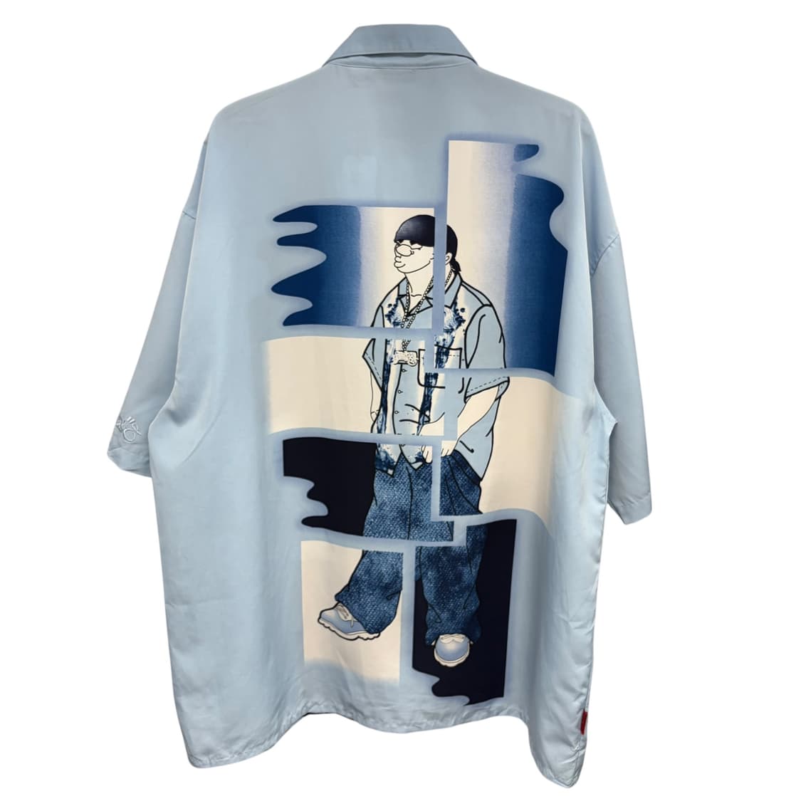90s 사우스폴 올드스쿨 힙합 그래픽 반팔 오버 셔츠 2XL 상품이미지4