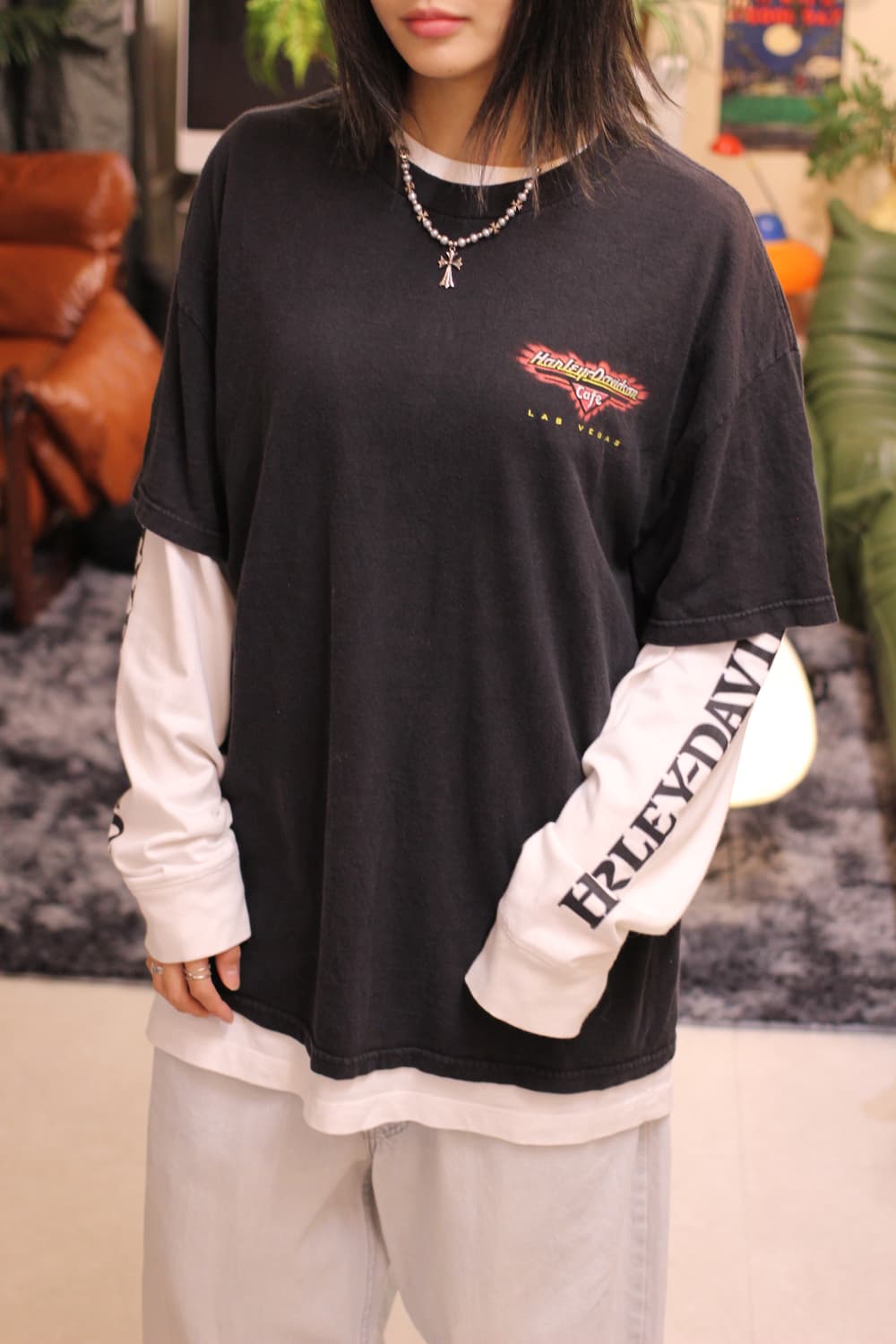 90sUSA  Harley-Davidson Cafe T-shirt 상품이미지3