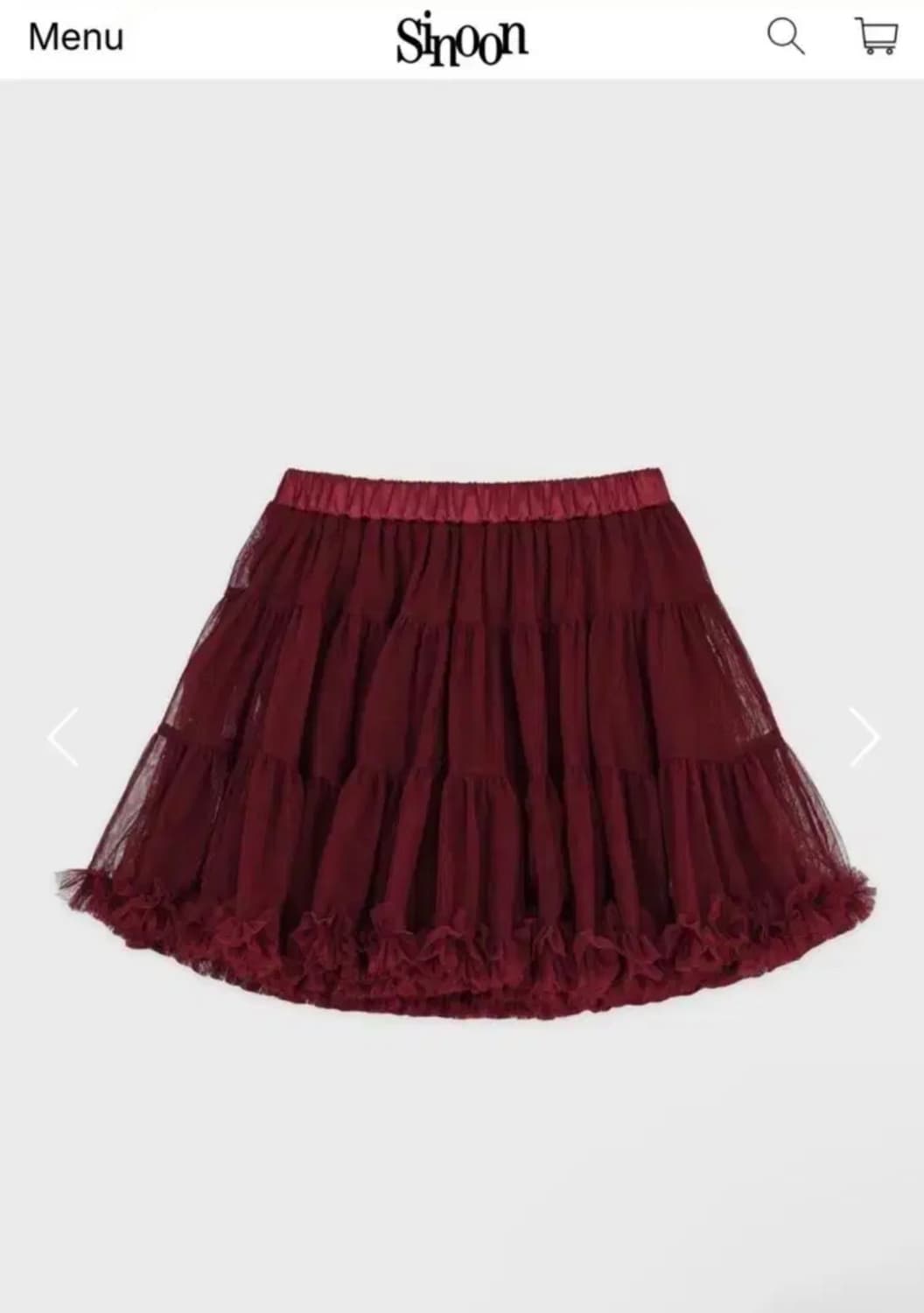 시눈 튜튜스커트 버건디 판매 상품이미지1