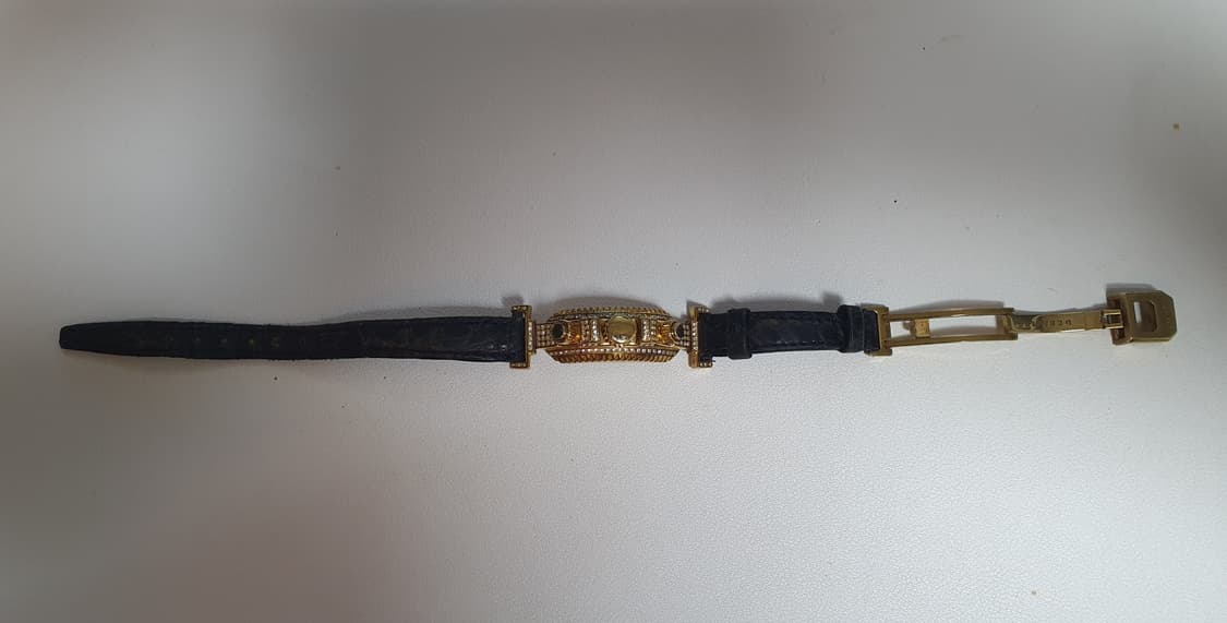 드바스크 악어가죽+스와로브스키 OG 유광골드 블랙)정품 상품이미지7