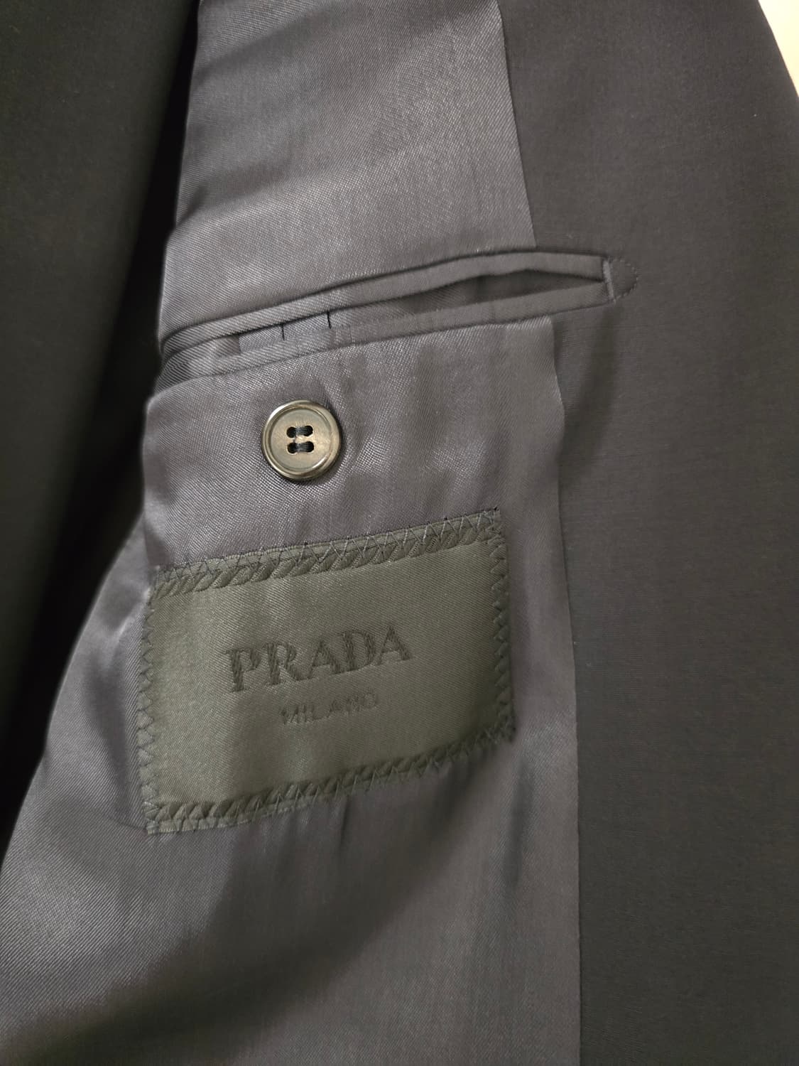 새제품)프라다 다크네이비 버진울 수트 46 상품이미지4