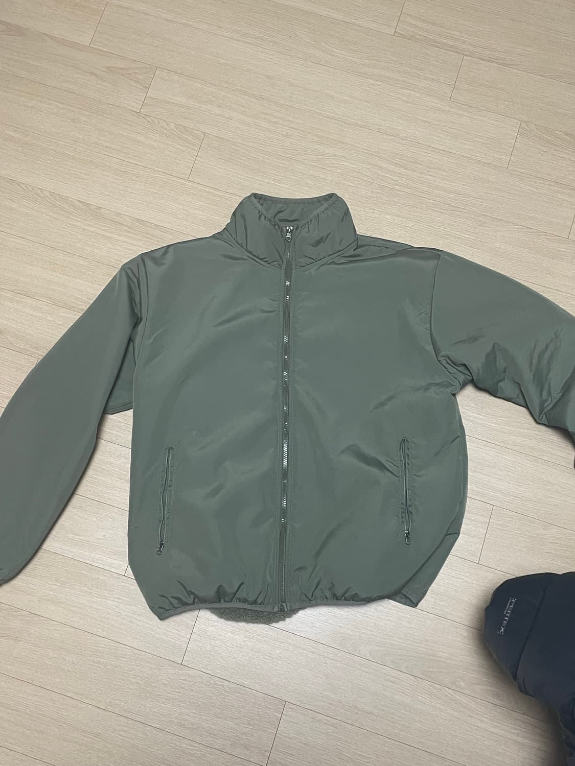 카키 후리스 자켓 상품이미지1