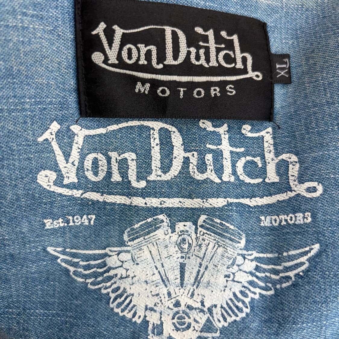 Von Dutch 본더치 레더 데님 자켓 상품이미지7