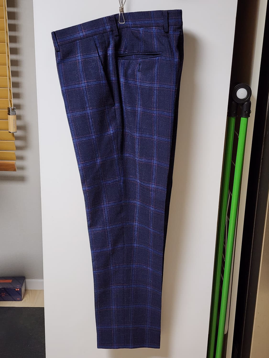 [BON] 이태리 까노니코 원단 네이비 체크 정장 (95사이즈) 상품이미지4