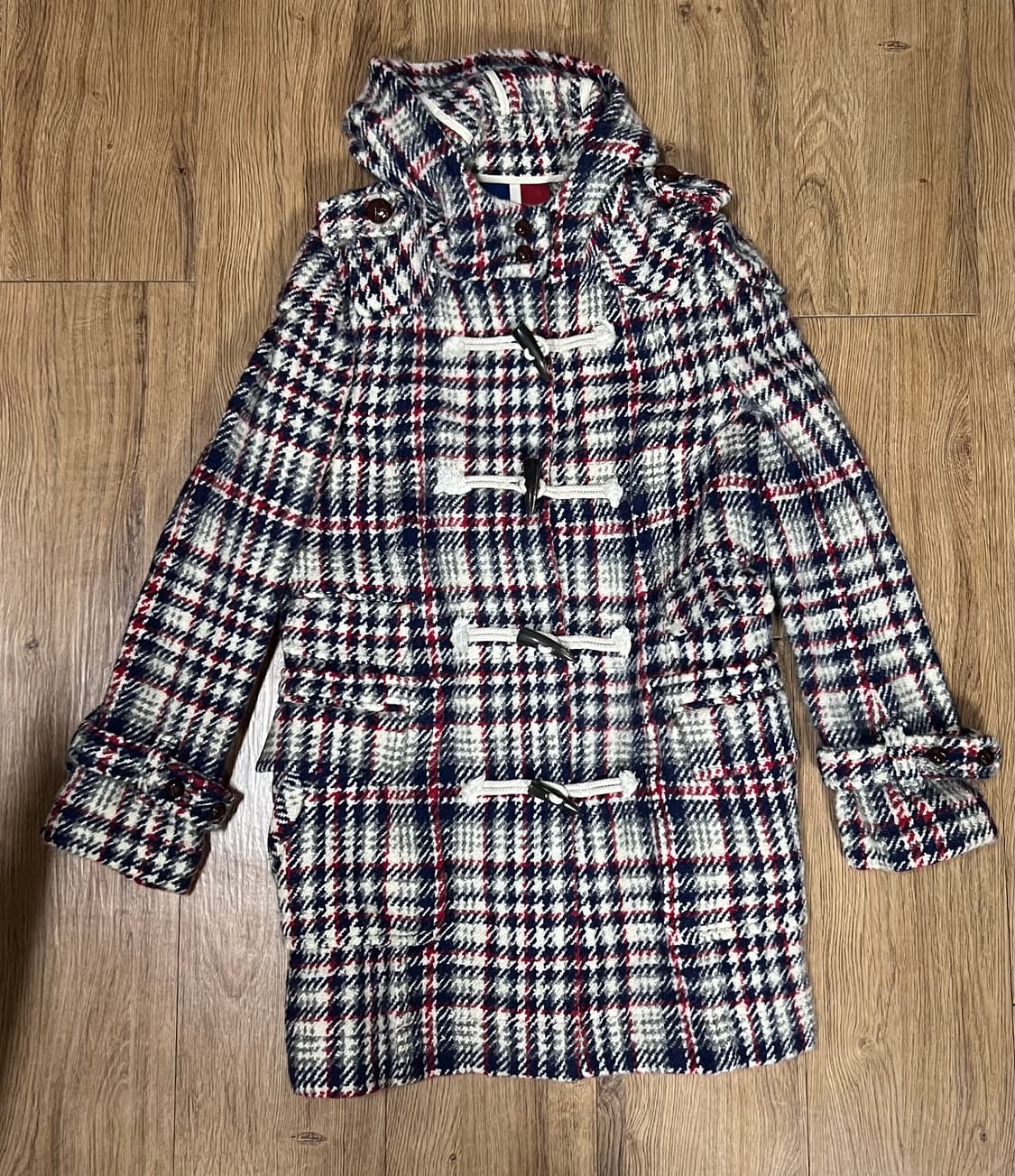 체크 떡볶이 코트 상품이미지3