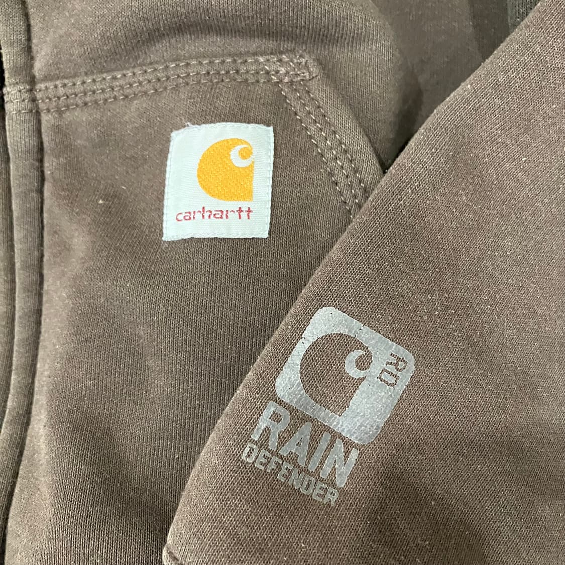 93 칼하트 써멀 후드집업 레인디펜더 브라운 상품이미지5