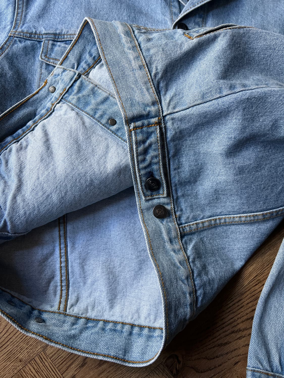 [L]90's 하드락카페 PARIS 세이브 더 플래닛 데님 트러커 자켓 상품이미지6