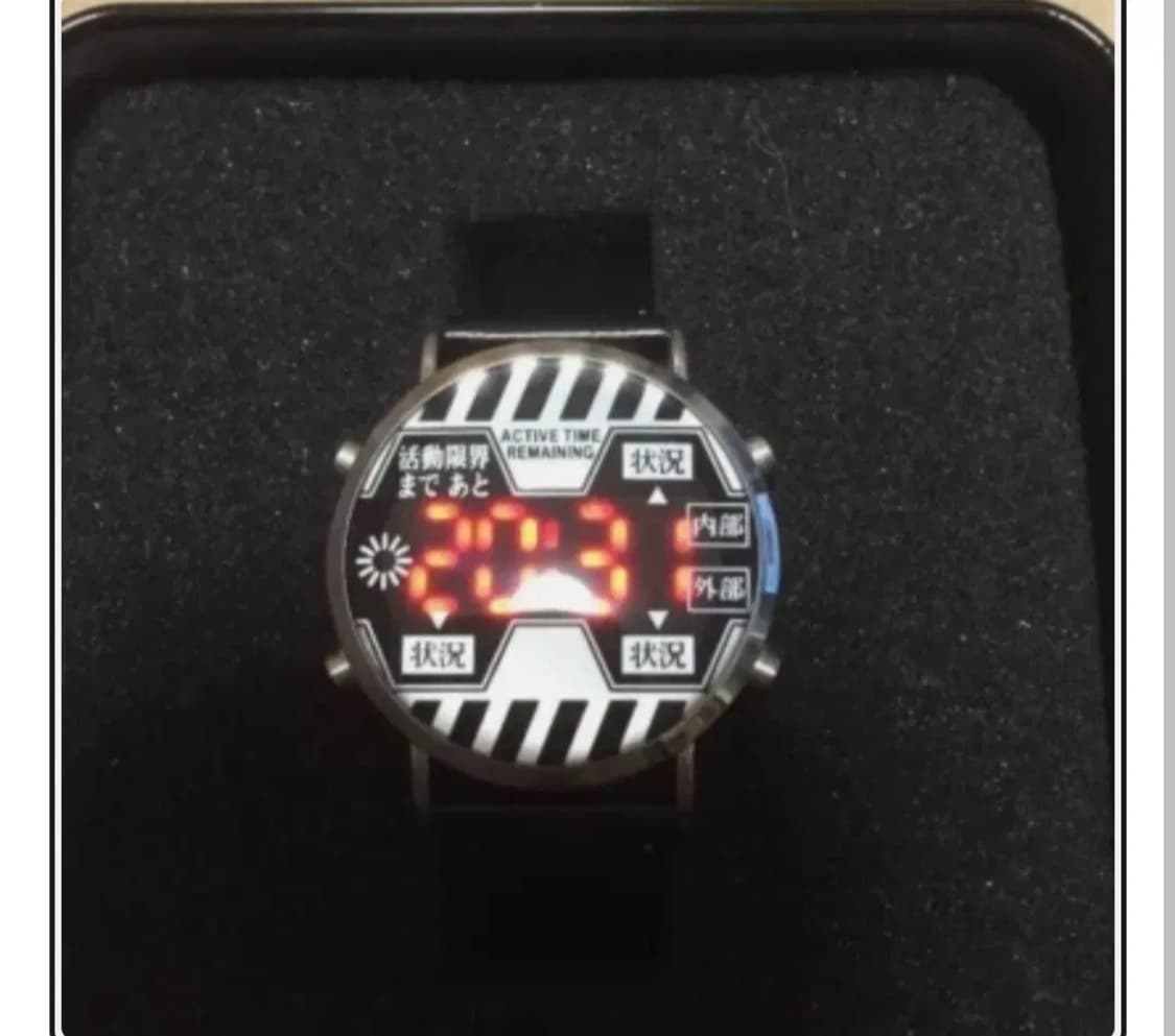 레어 한정판) 세제품 에반게리온 신극장판 네르프 LED 디지털 시계 상품이미지5