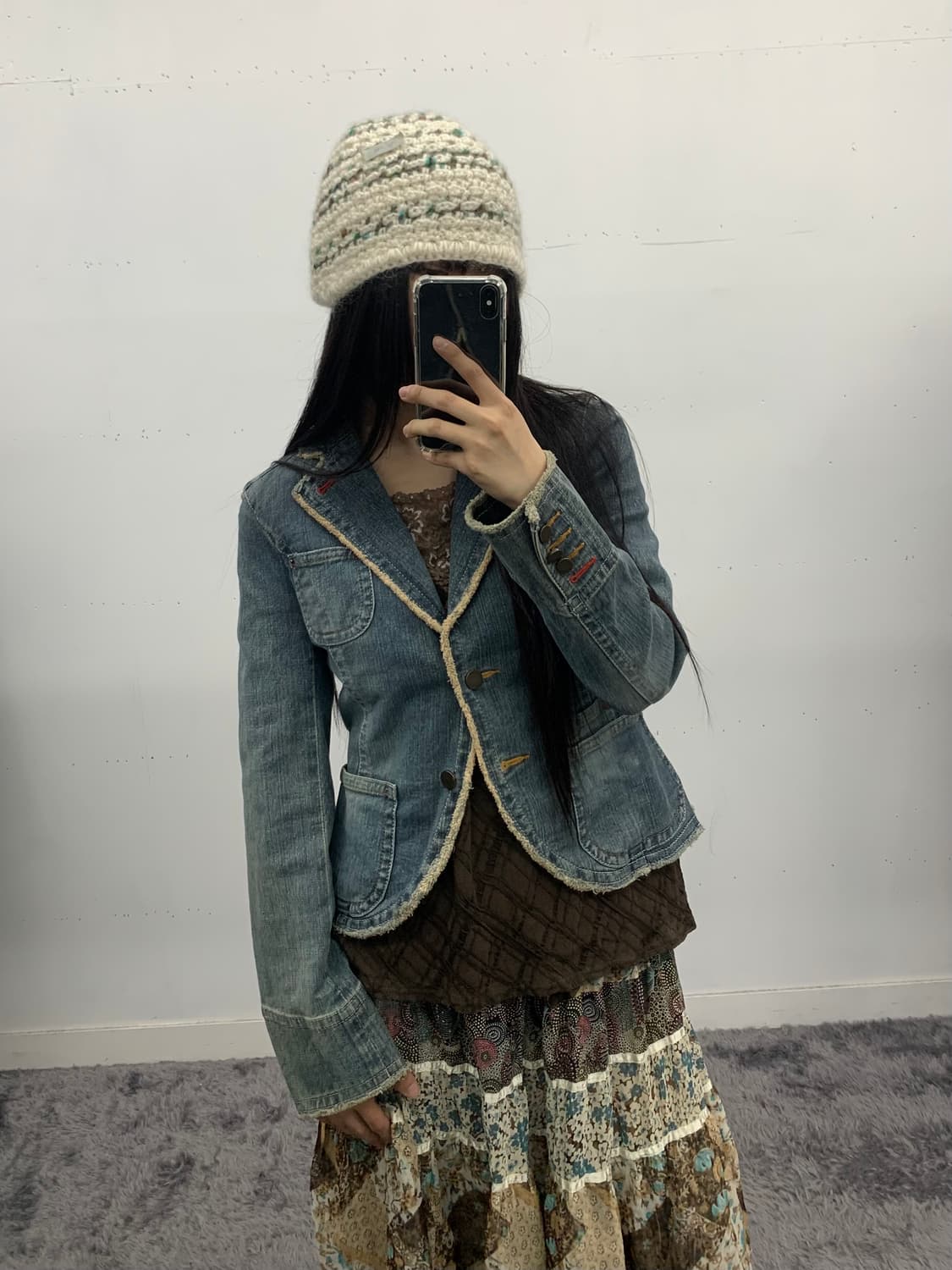 Any fam 데님 카라 자켓 상품이미지1