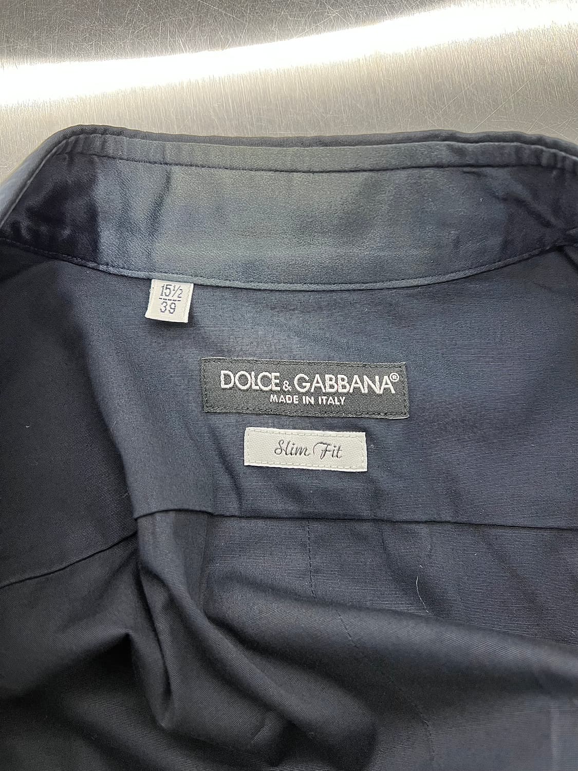 돌체앤가바나 블랙 차이나 스탠 카라 린넨 코튼 블렌디드 셔츠 상품이미지7