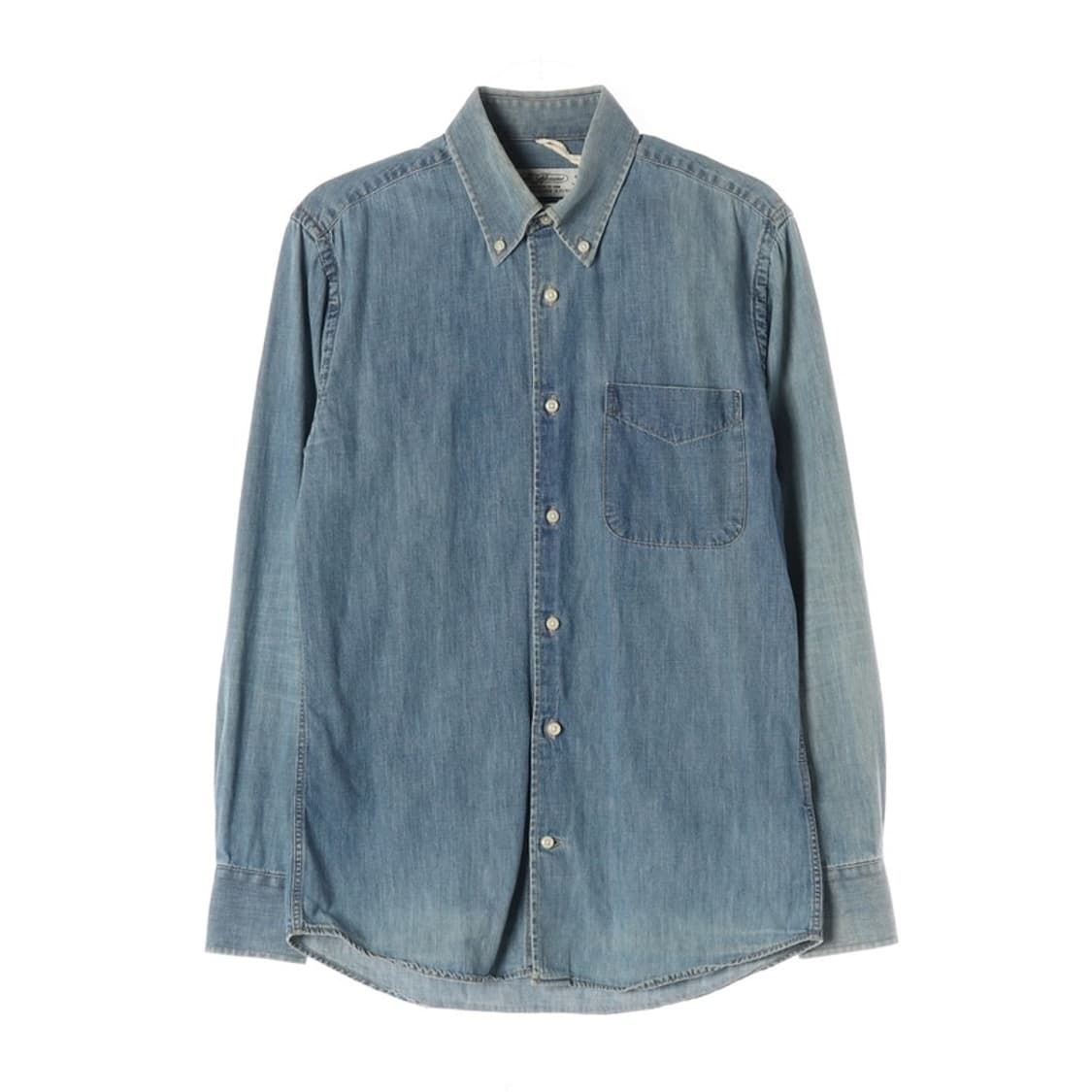 더리줌 워싱 버튼다운 데님 셔츠 S 상품이미지1