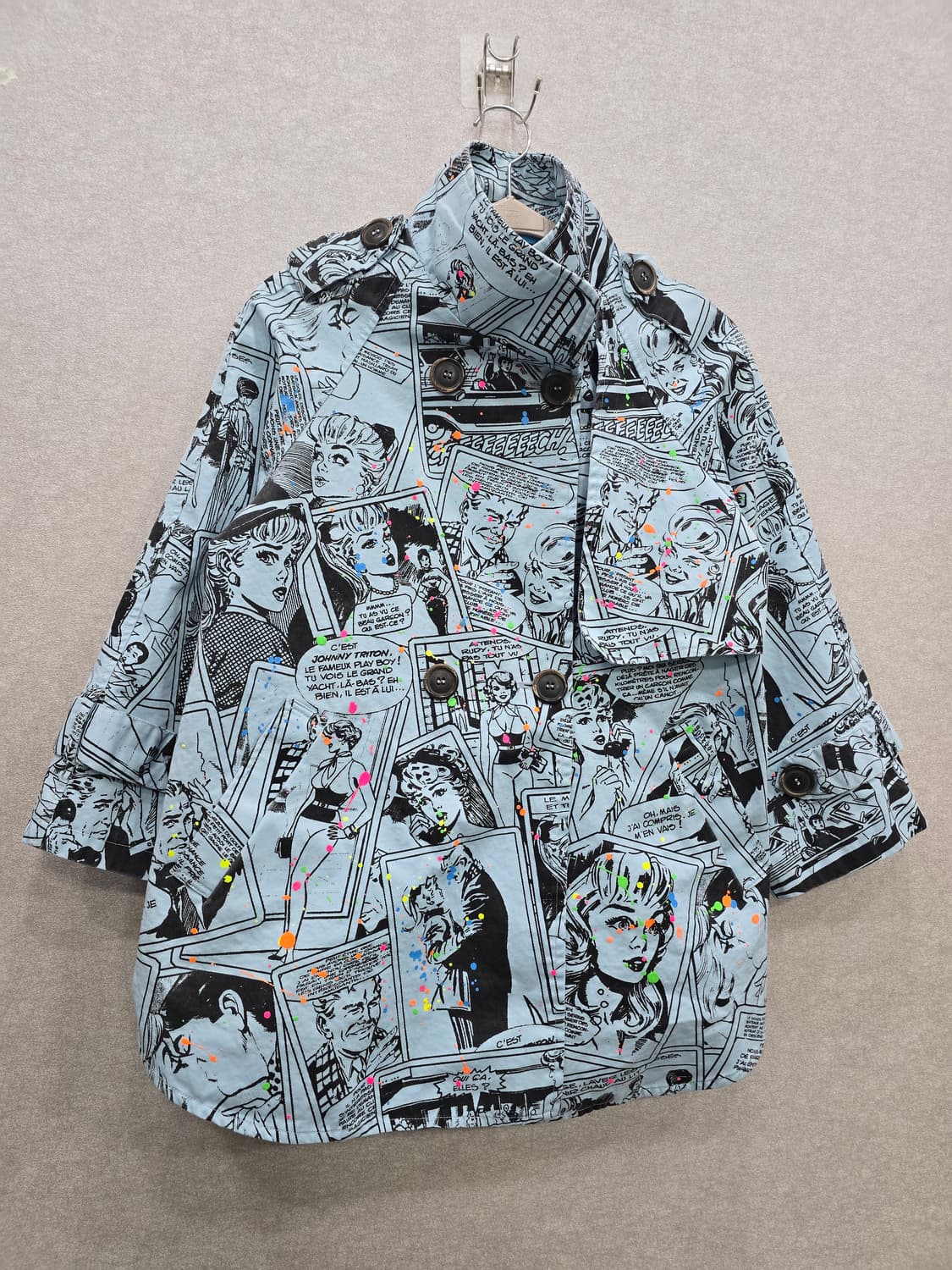 FRONT STREET 8 코믹 프린팅 페인트 포인트 유니크 자켓 상품이미지1