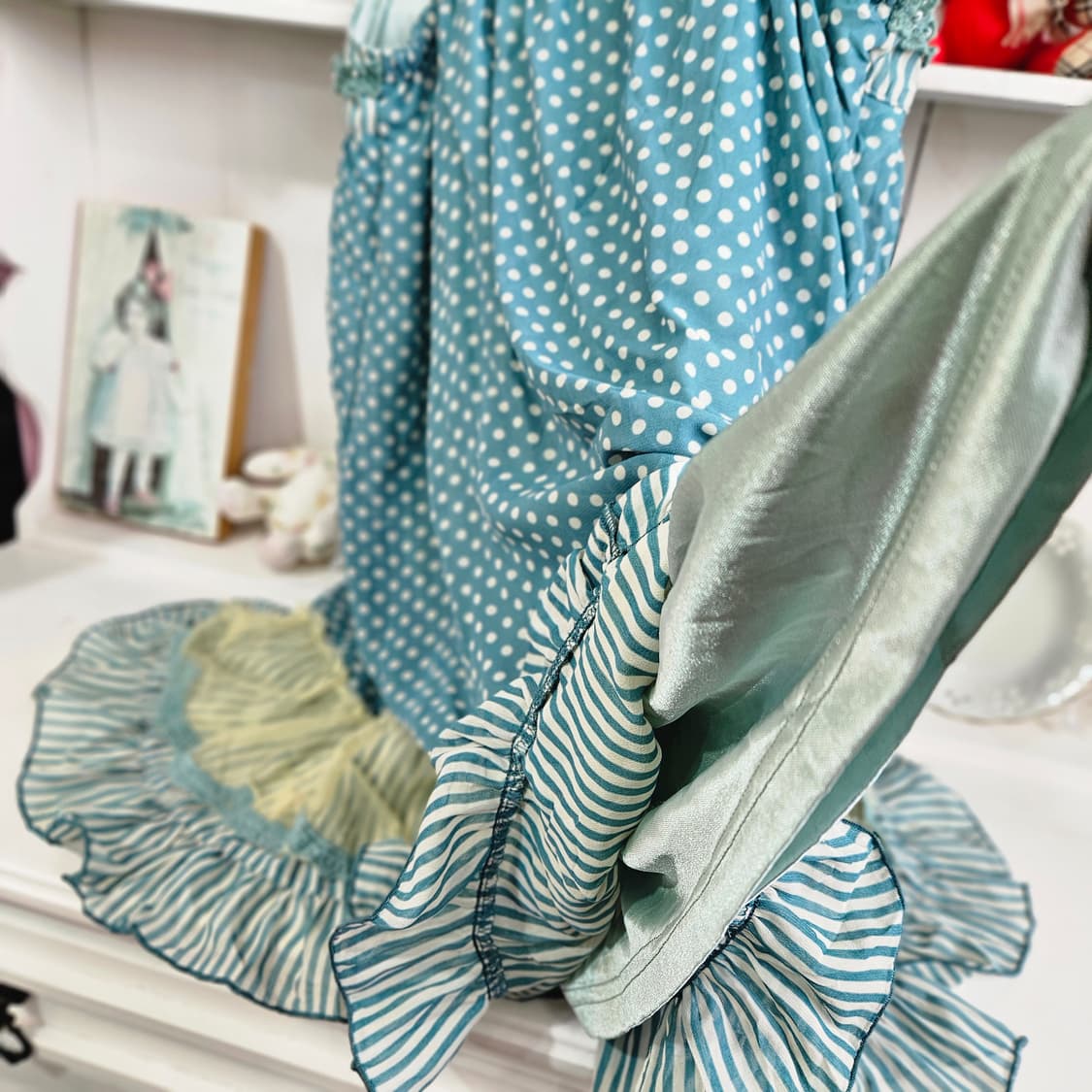 no0327(Axes Femme) 민트 도트 프릴 원피스 상품이미지9