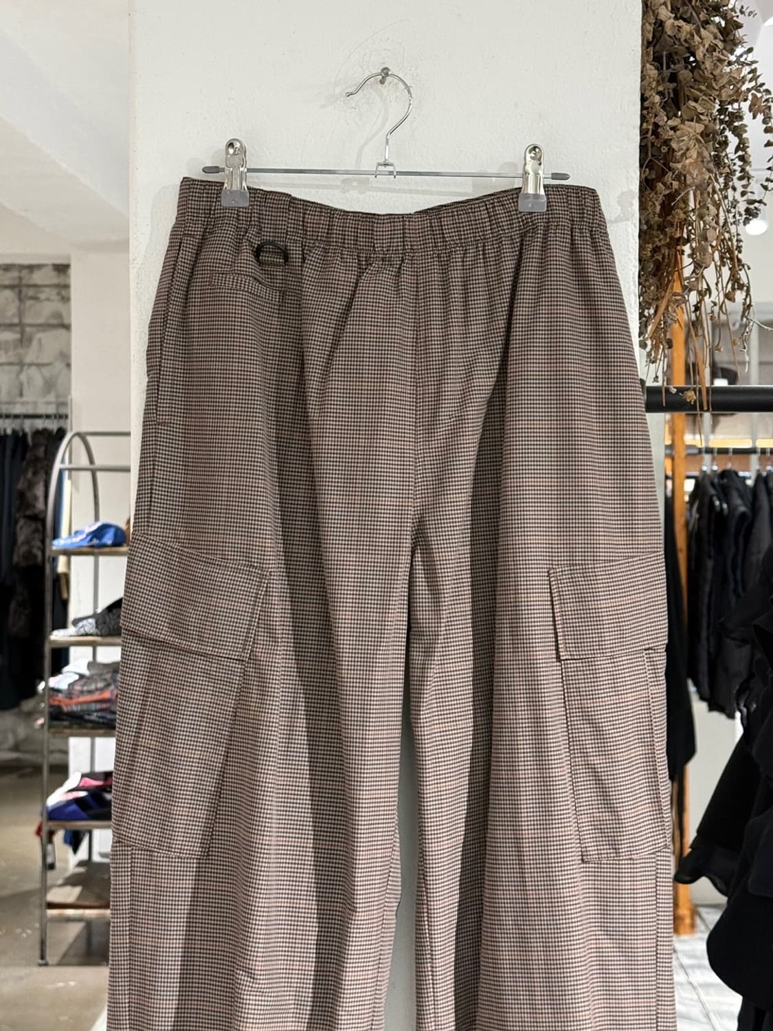 언더커버 브라운 체크 카고 조거 팬츠 상품이미지2