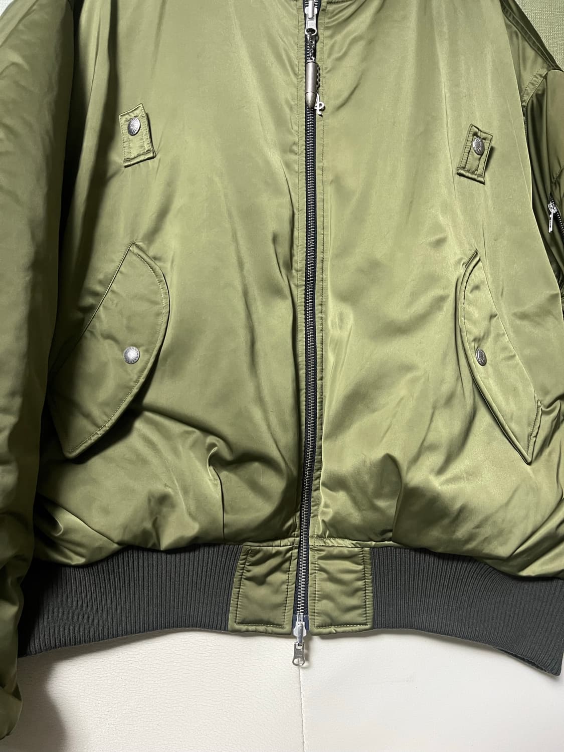 애프터프레이 리버시블 봄버 ma-1 카키 상품이미지7