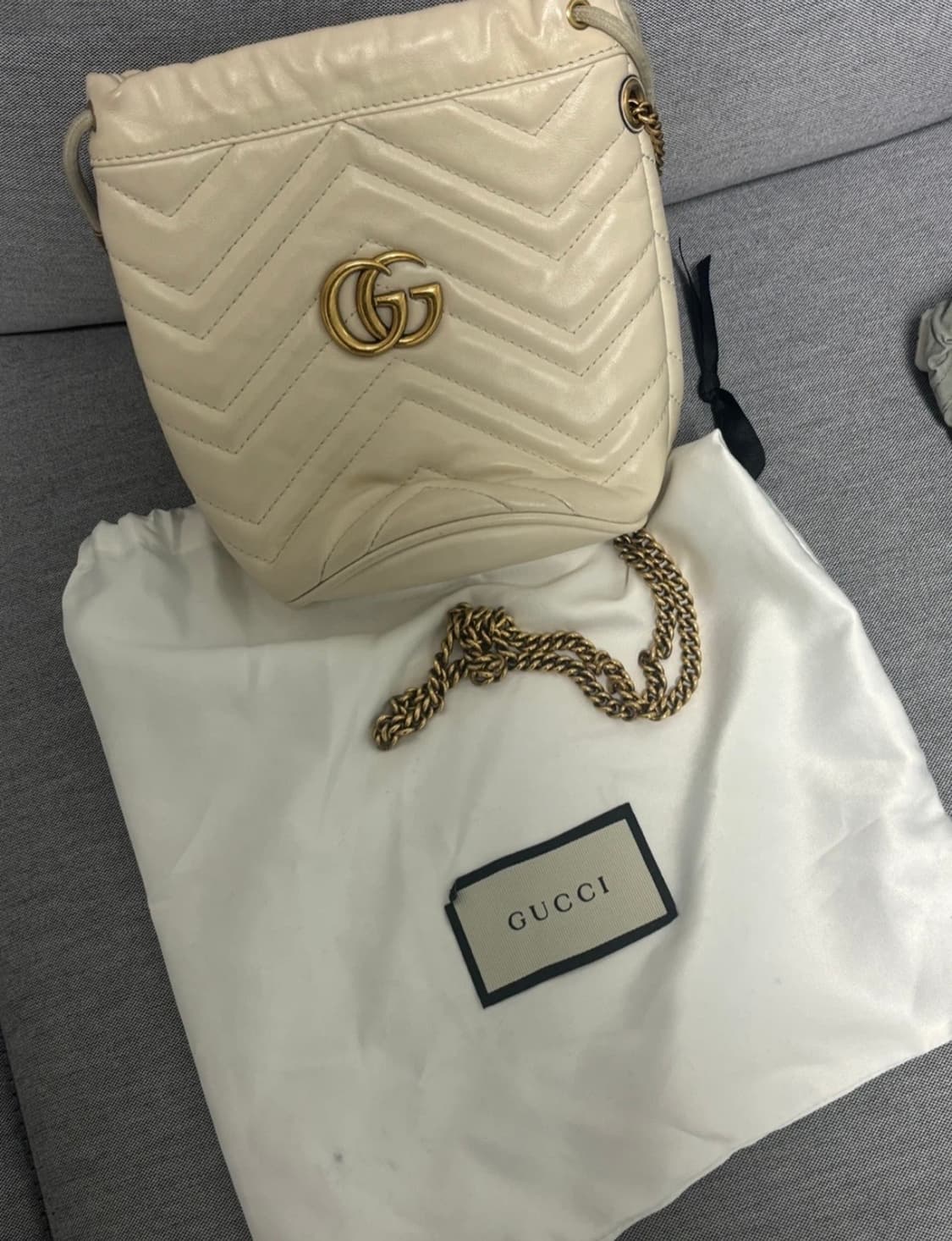 구찌 마몽 버킷백 아이보리 박스포함 상품이미지1