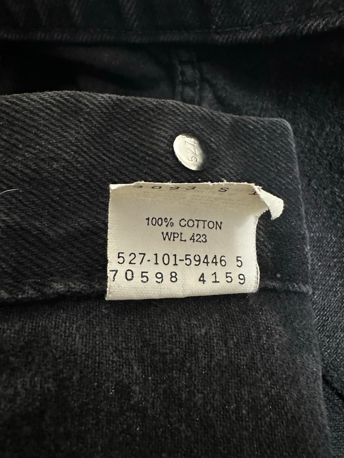 리바이스 70598-4159 L 블랙 데님 자켓 USA 상품이미지7