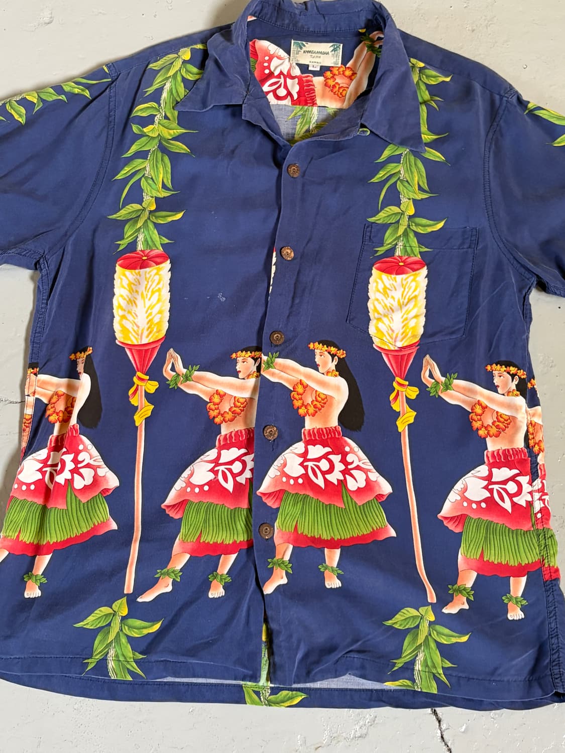 KAMEHAMEHA(카메하메하) 하와이안 발팔 셔츠 상품이미지2