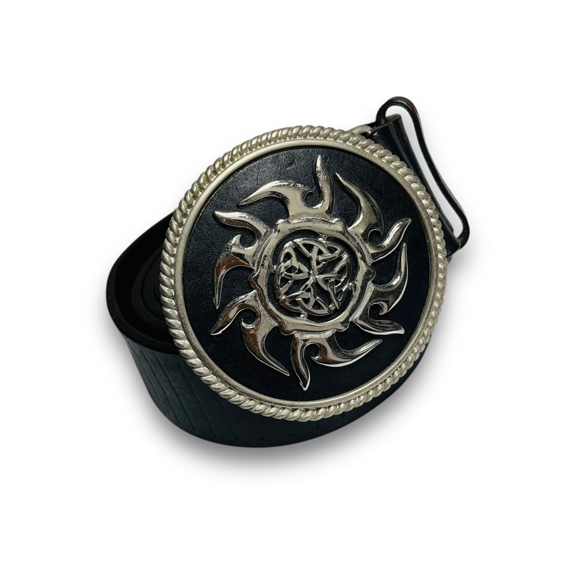락시크 VAMPIRM 트라이벌 빅 버클 가죽 벨트 상품이미지1