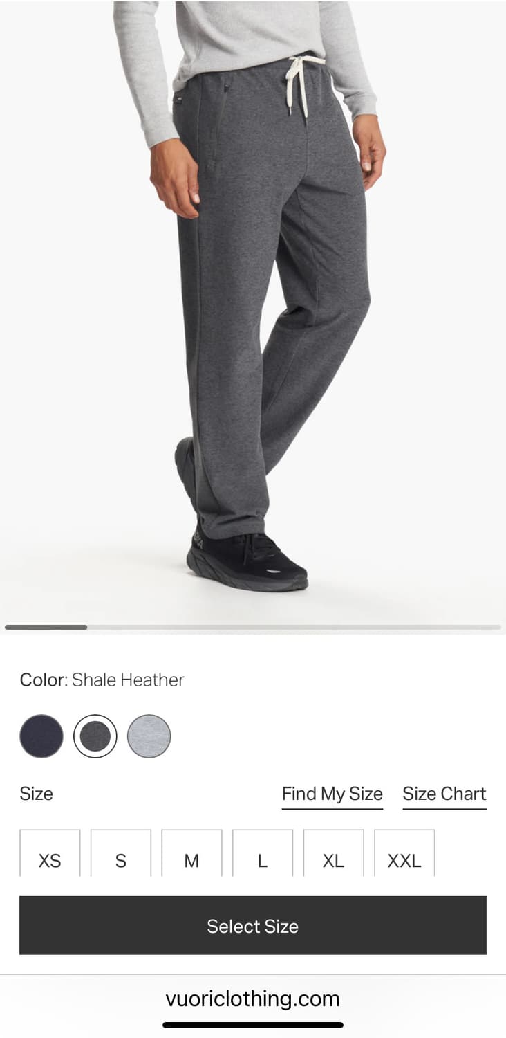 뷰오리(Vuori) Channel 팬츠 XS 상품이미지1