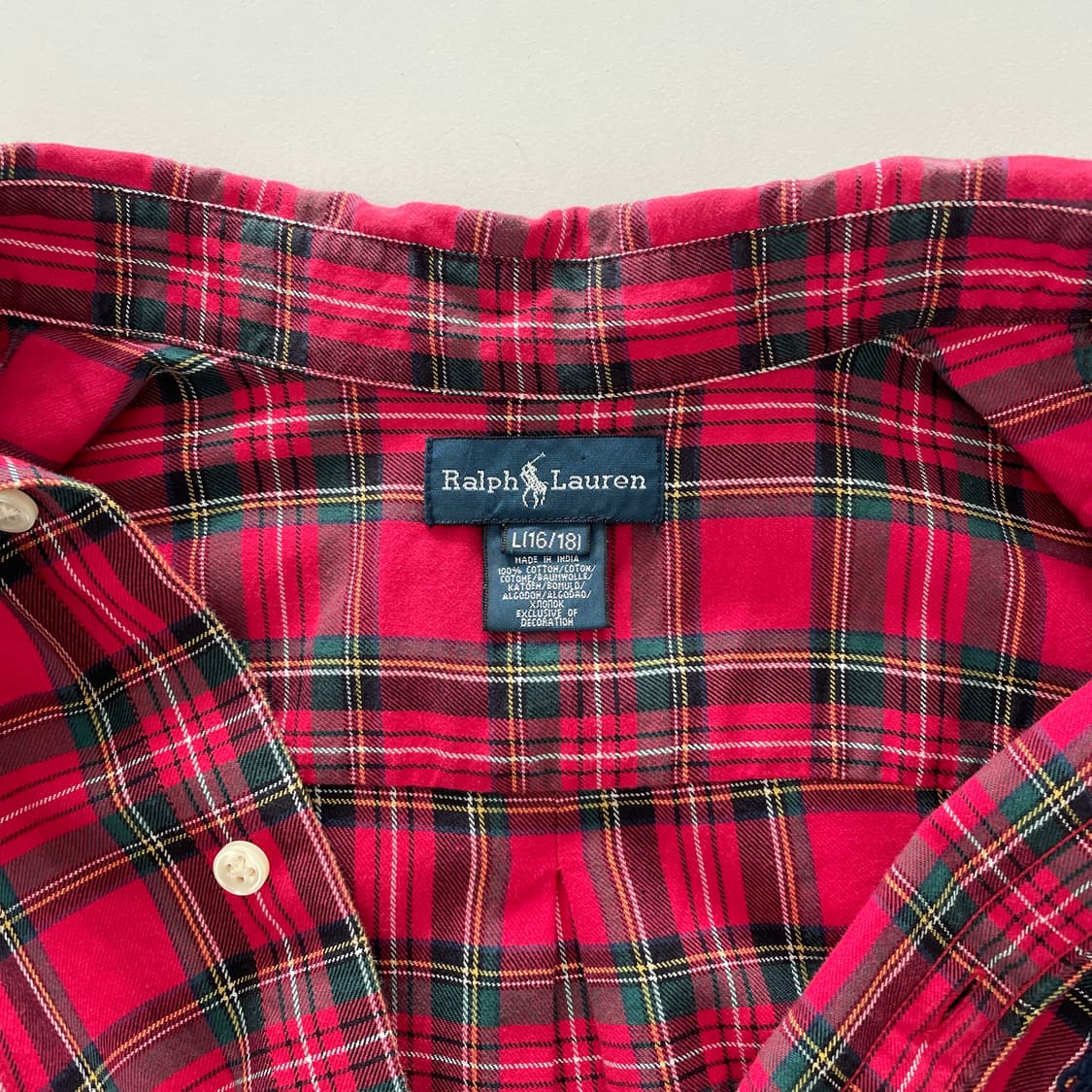 폴로 랄프로렌 레드 체크 셔츠 상품이미지8