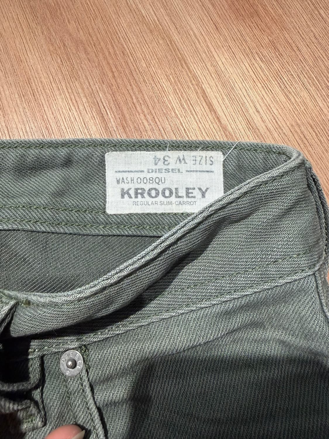 Diesel Krooley 올리브 그린 데님 상품이미지5