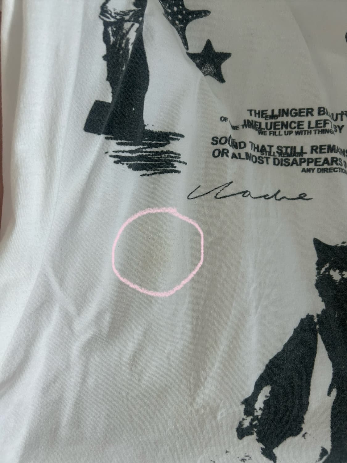 나체 BARE PRINTED T-SHIRT WHITE 상품이미지4
