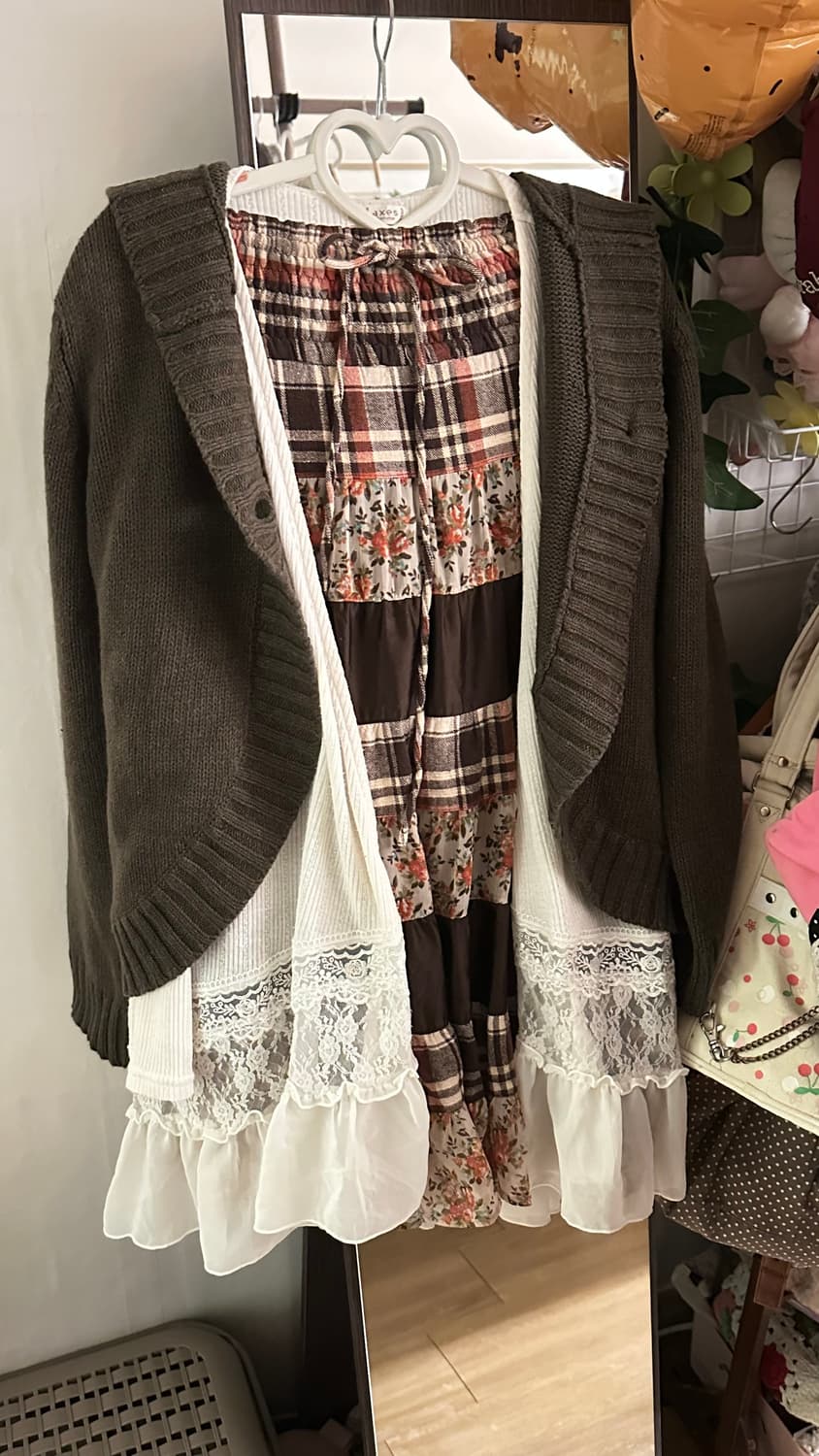 모리걸 패치스커트 패치원피스 코디 상품이미지4