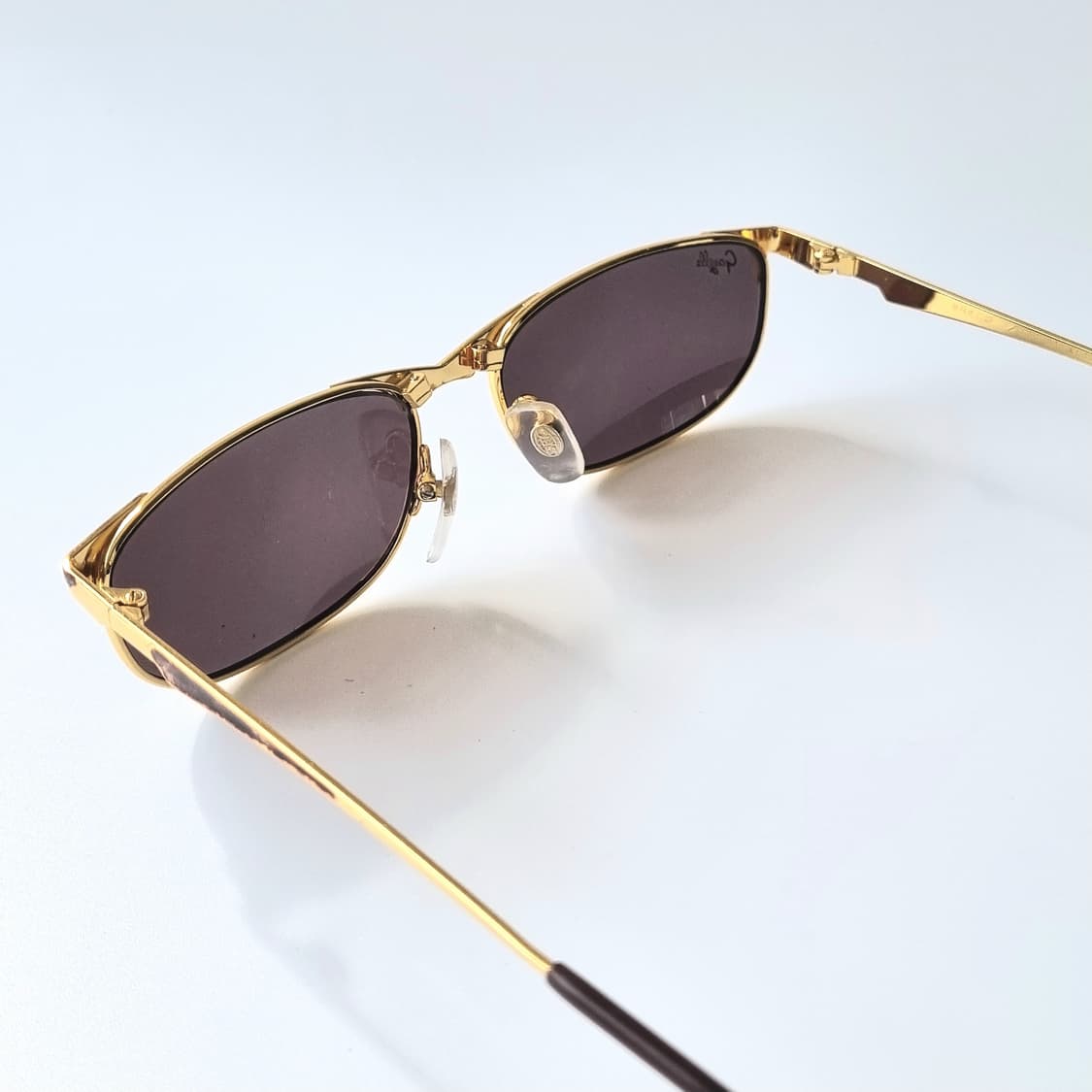 데드스탁 Gazelle 골드 & 레오파드 믹스 슬림 선글라스  1839 상품이미지4