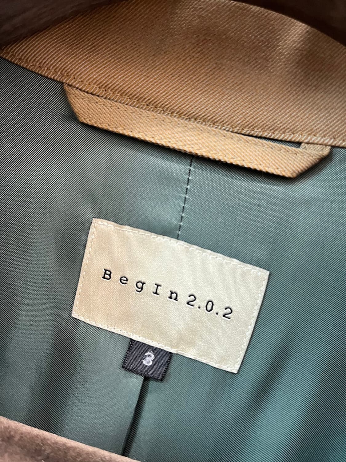 110) 비긴202 울 개버딘 트렌치코트  상품이미지5