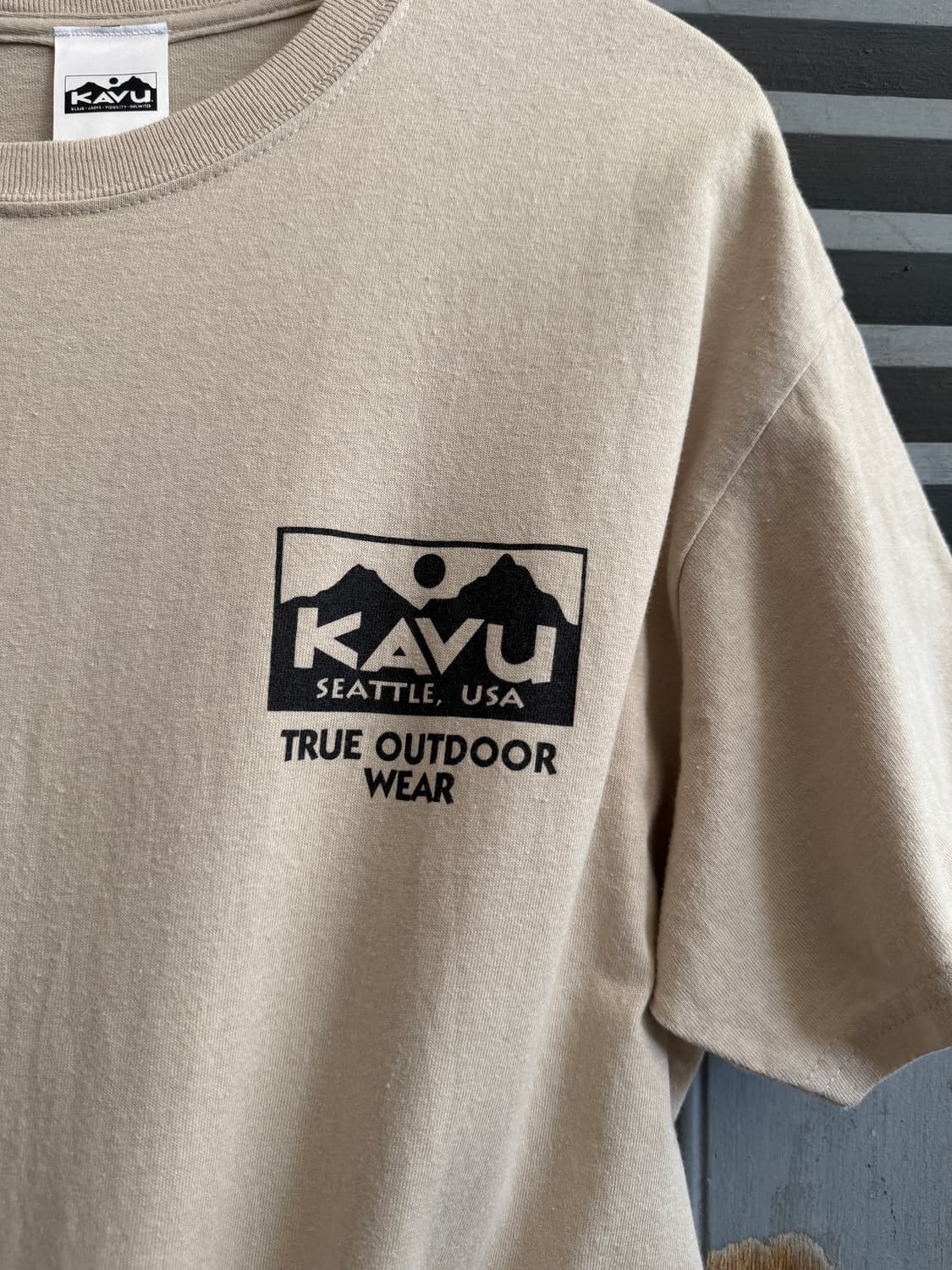 [L]KAVU 카부 재팬 마운틴 로고 티셔츠 상품이미지4