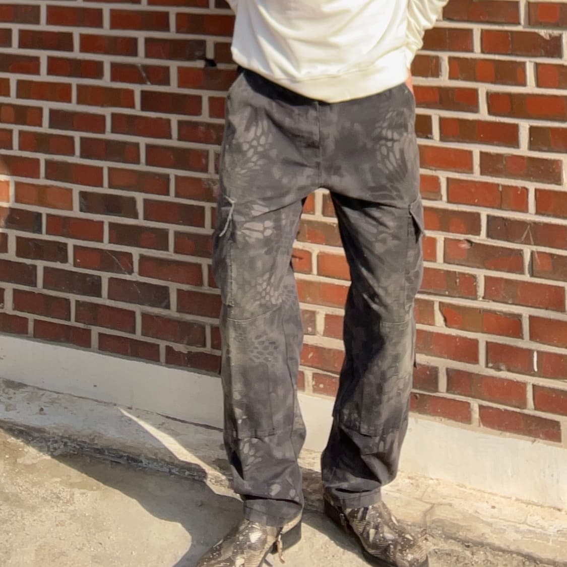 블랙 텍티컬 카모 카고팬츠 상품이미지1