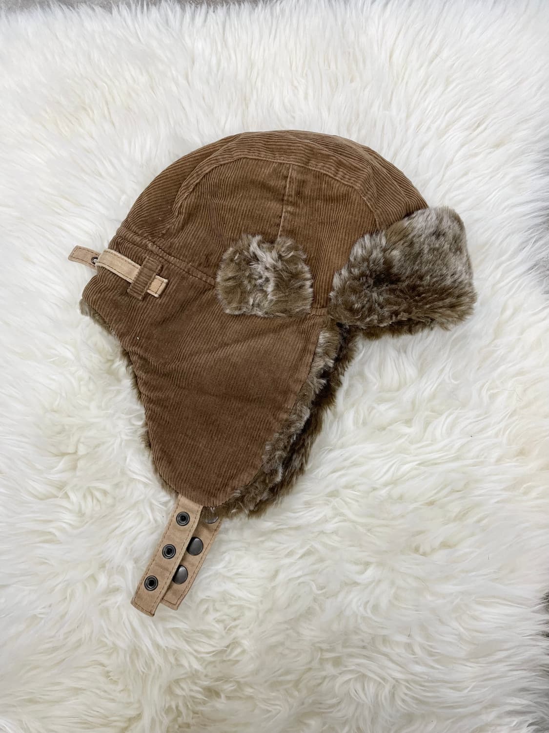 브라운 코듀로이 퍼 트루퍼햇 상품이미지5