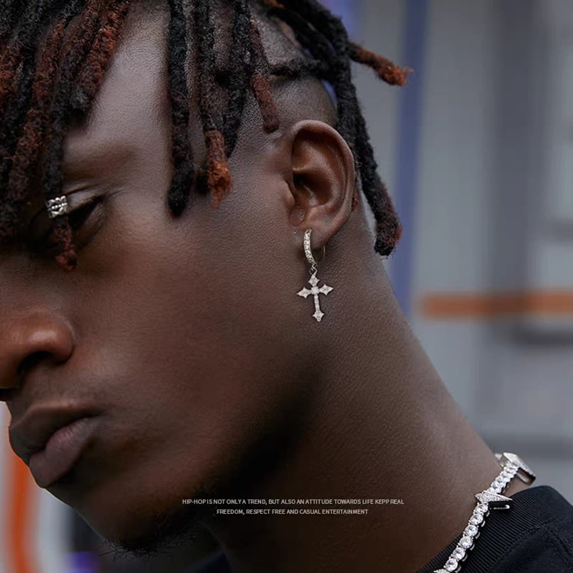 Oceanora 크로스 조절 가능 클립 귀걸이, 남녀 공용 피어싱 필요 상품이미지9