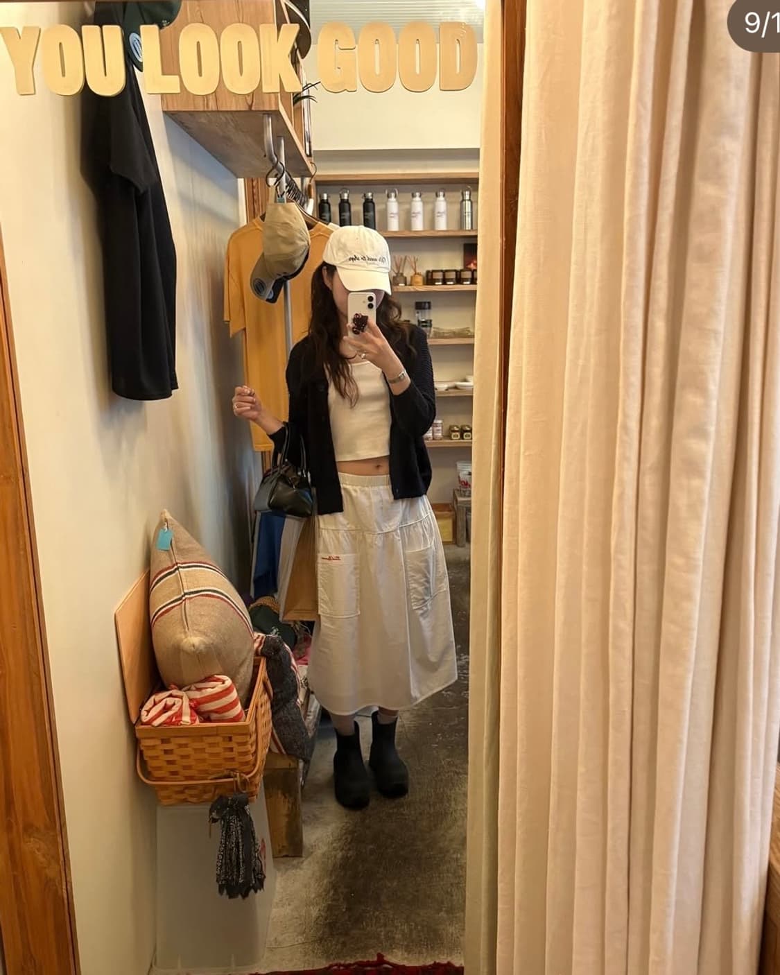 [새상품] 러브바이무드 에이프런 스커트  상품이미지2