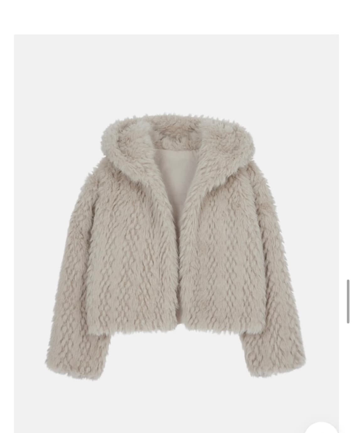 [플리즈착용]드헤베 오버핏 후드 퍼 자켓 베이지 FREE 상품이미지5