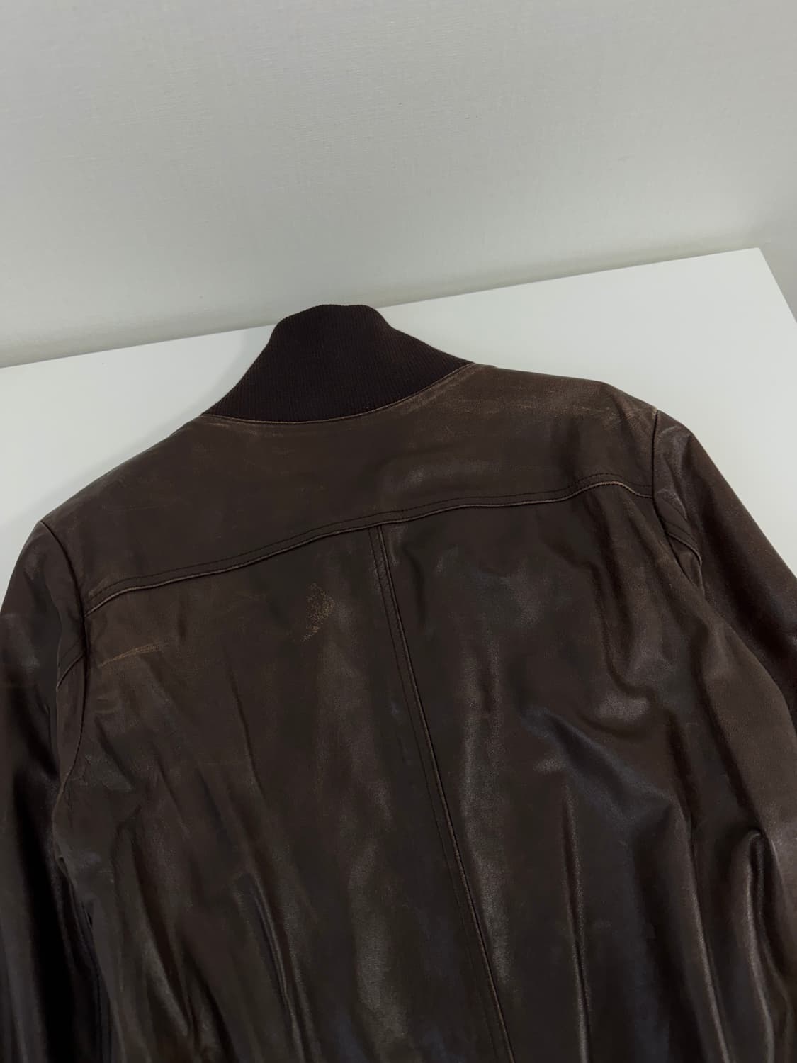 Theory 리얼 양가죽 브라운 레더 자켓 상품이미지3