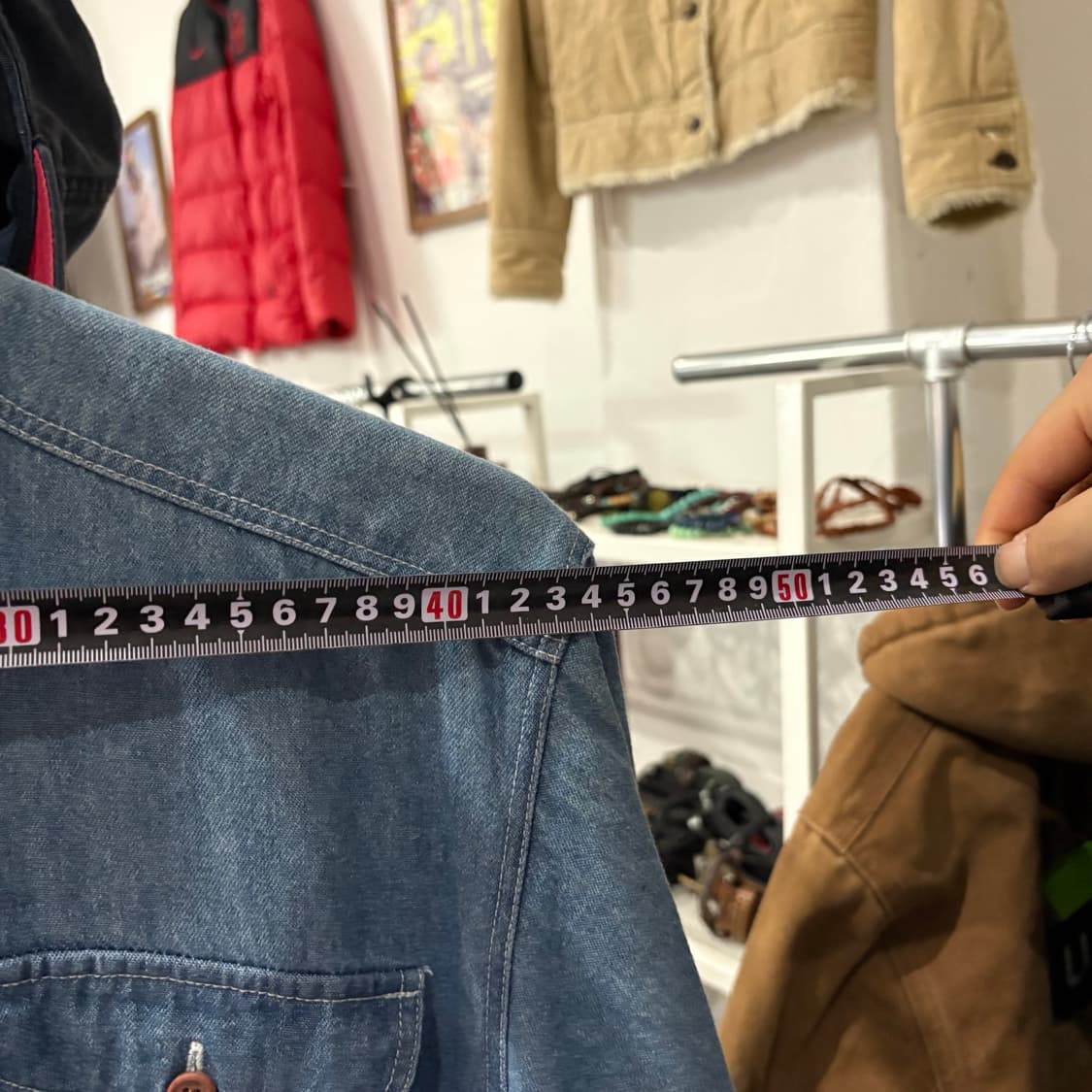 japan빈티지 청 롱셔츠 드레스  상품이미지6