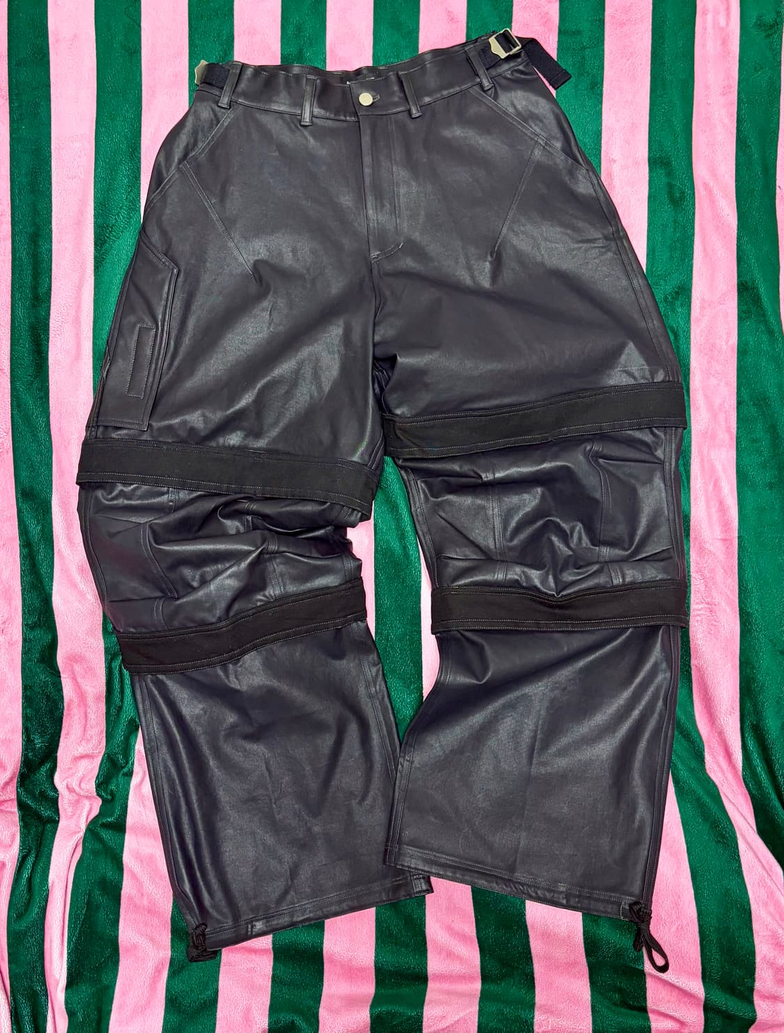 2사이즈 파프롬왓 레이어드 팬츠 블랙 상품이미지1