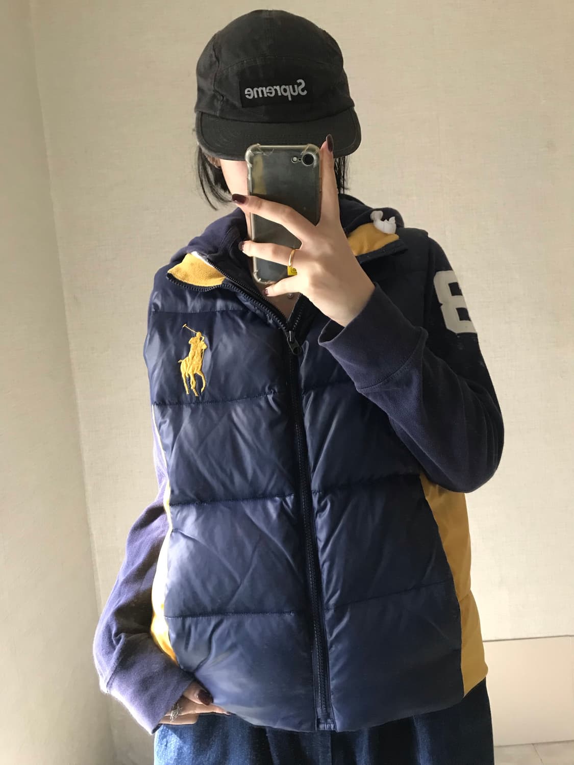 폴로 네이비 빅포니 조끼패딩 상품이미지4