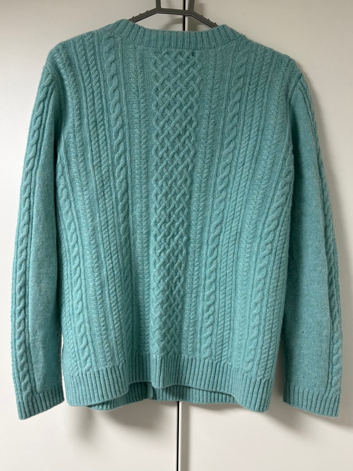 민트 꽈배기 울 가디건 상품이미지2